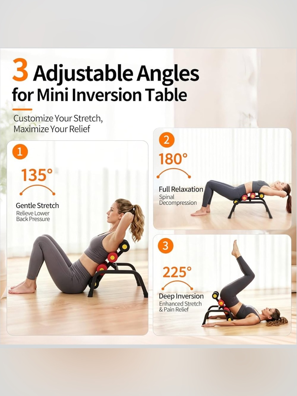 BNIB Mini Inversion Table with Rollers / Back Extension Machine - Picture 2 of 9